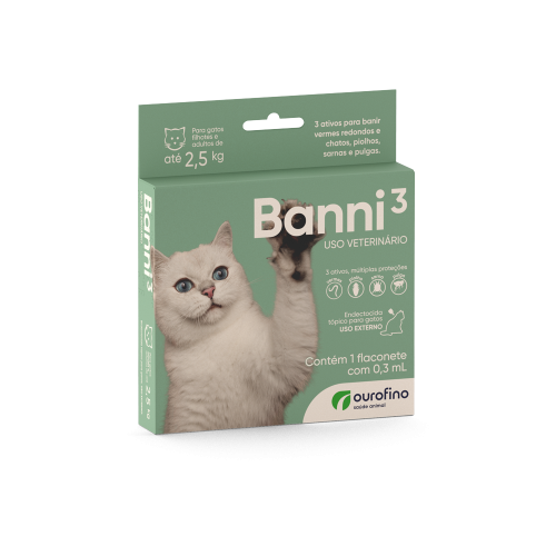 Para gatos de até 2,5 Kg